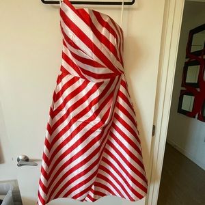 Red and white strips dress